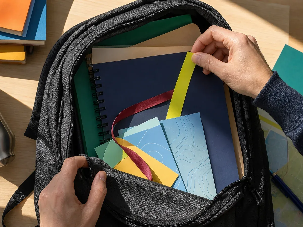 Préparation d’un sac et d’un parcours scolaire
