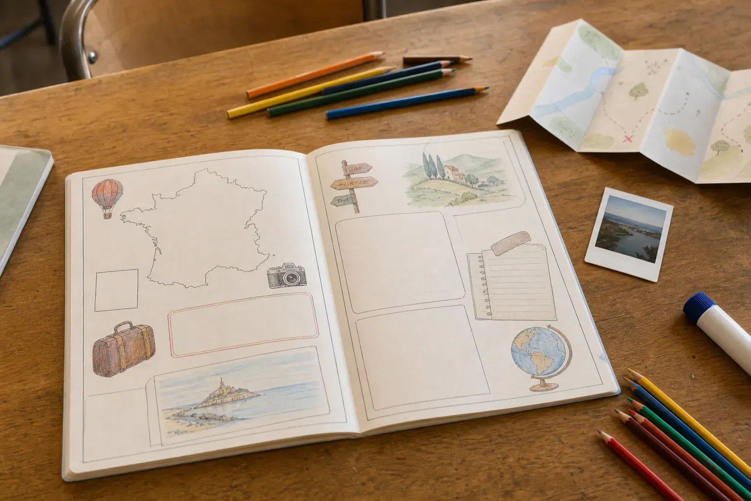 Un modèle de carnet de voyage scolaire facile à imprimer