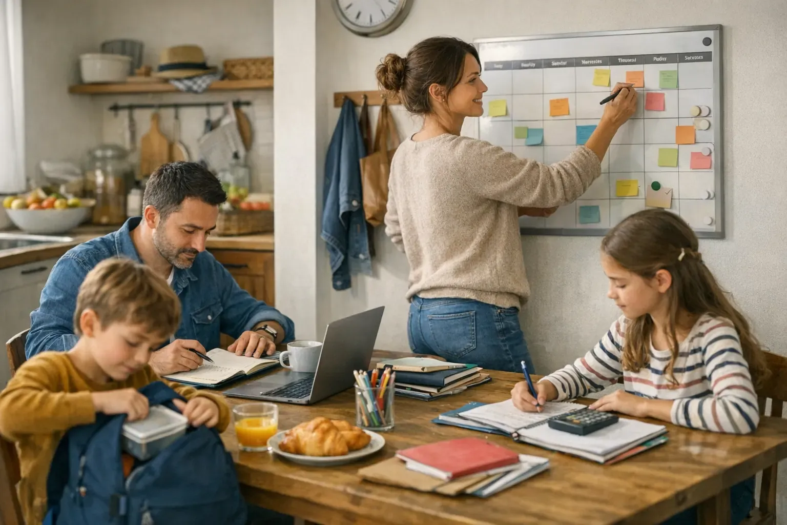 Organiser l’emploi du temps familial pour une semaine plus équilibrée